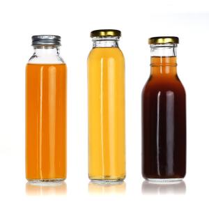 China 200ml 250ml 16 Oz Glass Juice Bottles Beverage Container In Bulk wholesale