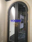Double Glazed Aluminium Casement Doors With Wooden Finish German Hardware for