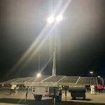 OEM Mobile Solar Light Tower Trailer Mounted Lighting Tower For Outdoor