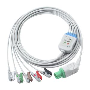 China Hellige Compatible Direct-Connect ECG Cable and leadwires 5Lead AHA Grabber wholesale