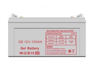 China CQC Gel Solar Battery 12V 100AH Lead Ingot Pressure Safety Valve Battery Cabinets wholesale