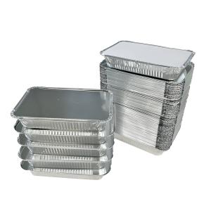 China Disposable Aluminum Foil Takeout Trays Recyclable Restaurant Takeaway Containers wholesale