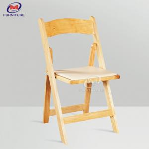 China Garden Folding Wimbledon Wooden Wedding Chairs With Padded on sale