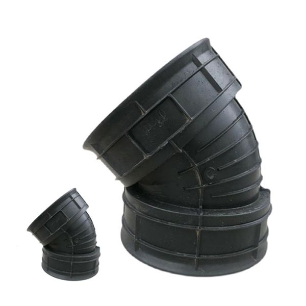 Double Wall Bellows Drain Pipe Welded Elbow Inspection Well Joints Hdpe Pipe Fittings