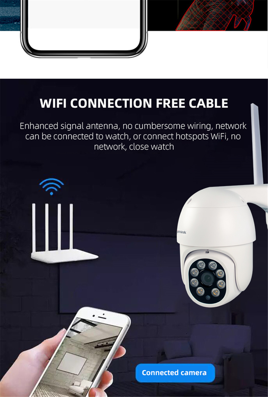 Waterproof Outdoor Wi-Fi PTZ Dome Camera(B1)
