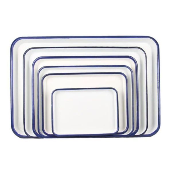 Thickness 0.5mm 0.6mm Enamel Square Cake Pan Bakeware Customized Color