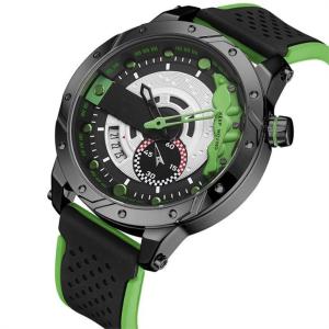 China Silicone Digital Alloy Quartz Wrist Watch Led Sports Triple Date Calendar Casual wholesale