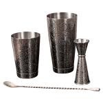 Antique Black Cocktail Mixer Set Bartender Kit Cocktail Shaker Set For Drink