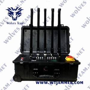 China 6 Bands 2500 Meters 600W Drone Signal Blocker wholesale