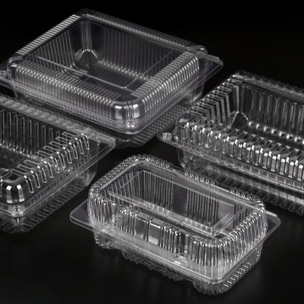 Customized Disposable 500g Transparent Meat Slices Preservation Frozen Hinge Clam Rectangular Beef Roll Packaging Box