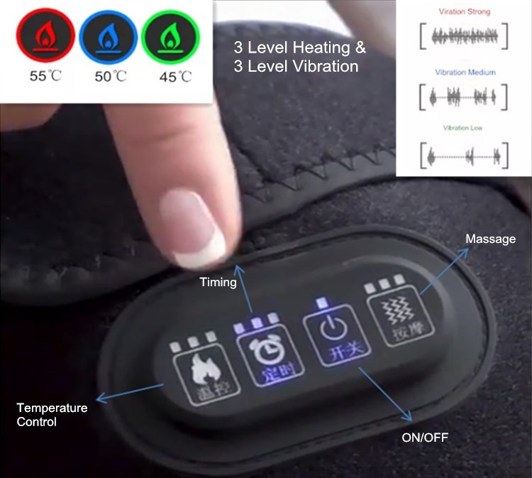 5V USB Knee Hot Belt Reduce Mucle Stiffness And Joint Swelling Neoprene
