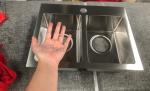 Polished SS316 Single Bowl Kitchen Sink Hospital Top Mounted Installed
