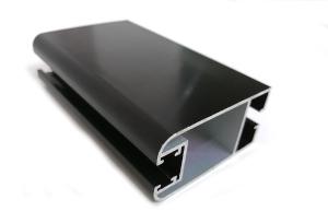 China Black Anodized Extruded Aluminium Window Profiles 6063 for Glass Window Door Curtain Wall Frame wholesale