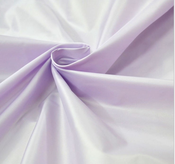 Plain Dyed Patterned Taffeta Fabric , 100% Polyester Ivory Taffeta Fabric