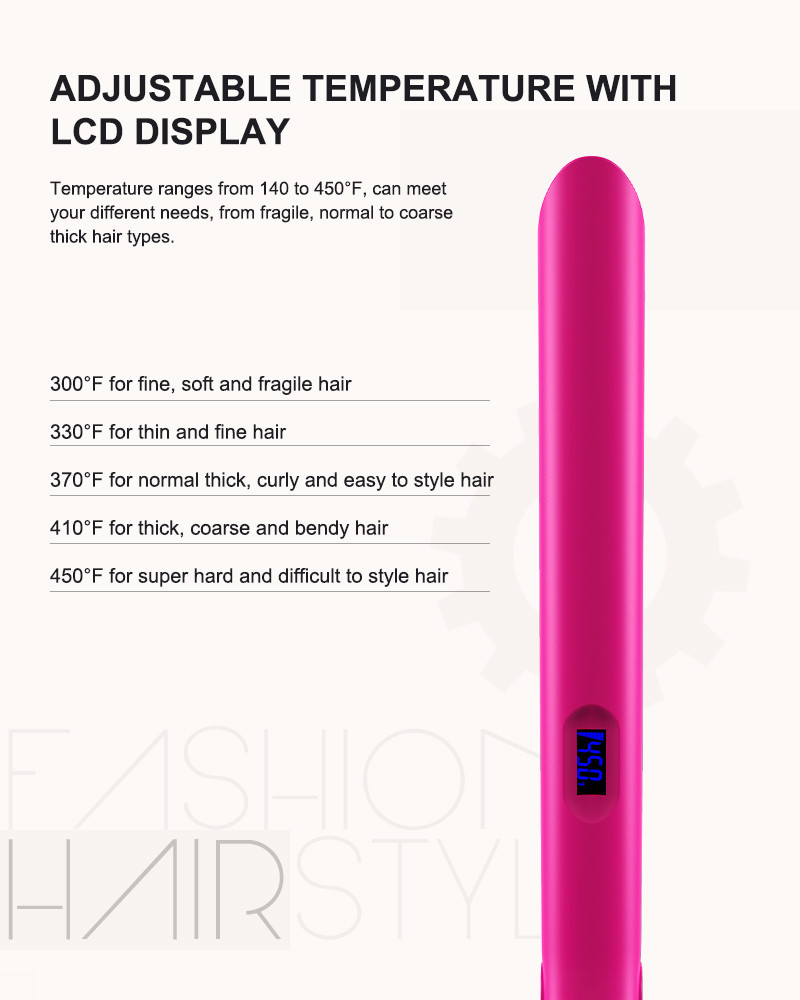 1 Inch 450 Degrees Ceramic Plate Flat Iron Professional Salon Tools Infrared