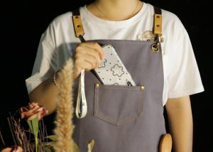 China Grey Polyester Washable 60x80 Kitchen Cooking Apron wholesale