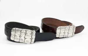 China Crocodile Pattern Buckle Mens Casual Leather Belt 3.8cm Width 359g Weight wholesale