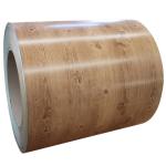 Decoiling Wood Color Coated Steel Coil DX51D PPGI Plate Tolerance ±1% and