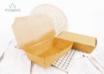 Water And Oil Proof Paper Takeaway Boxes Containers Customized Size Non Toxic