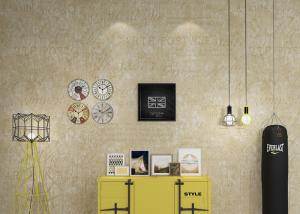 China Washable Retro Vintage Wallcovering / Creamy White English Letter Wallpaper wholesale