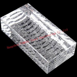 China 200x100x50mm Solid Glass Block  Clear Building Decorative Crystal Brick on sale