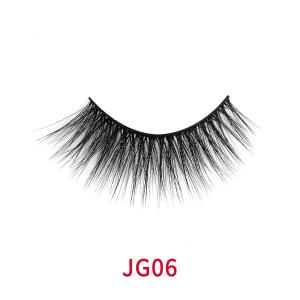 China Handmade Silk 3d Lashes , 25mm Silk False Eyelashes Natural Black wholesale