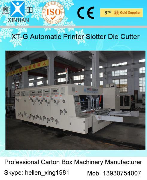Smooth Running Automatic Cartoning Machine Carton Flexo Printer Slotter Die