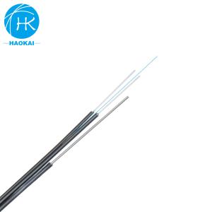 China FTTH 8figure Self Supporting Outdoor Drop Fiber Optical Cable Black With Steel Wire wholesale