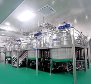 China 10000L Vacuum Liquid Detergent Mixing Tank With Homogenizer Option wholesale