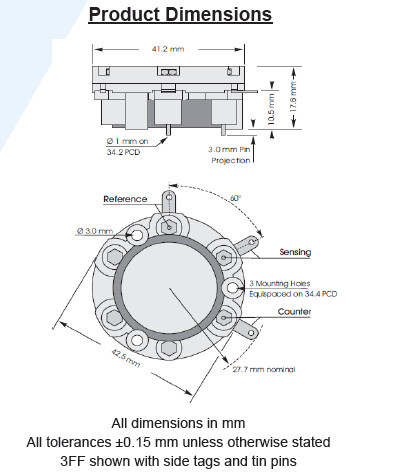 3FF 3F/F CO Gas Sensor Carbon Monoxide Three Electrode Electrochemical Detector Sensor 0-4000ppm
