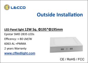 China Customized Surface Mounted Led Panel Light 12w 170 X 33 MM Eco - Friendly wholesale