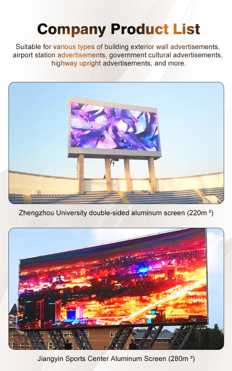 Digital Billboard P2.5 P3 P4 P5 P6 Outdoor Advertising LED Screen Display Pantalla LED De Publicidad Exterior Gigante
