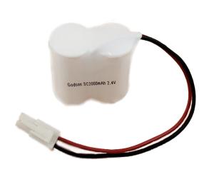 China Nickel Cadmium Battery Pack SC2000mAh 2.4V 500 Times Cycle Life wholesale