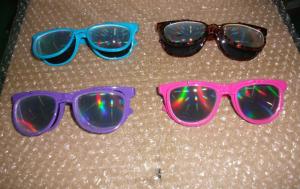 China diffraction 3d fireworks glasses flip style CE FCC RoHS wholesale