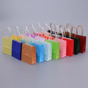 China Take Away Food Packaging Kraft Paper Bag with Your Own Logo Custom Recyclable Shopping Bag wholesale