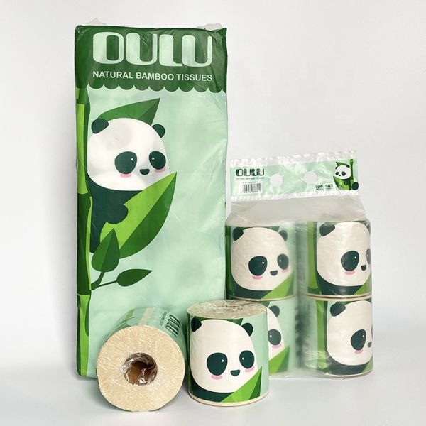 Hot Selling Customized Original Bamboo Pulp Large Roll Paper 3-Layer-Environmentally Friendly Soft Original Bamboo Pulp Large