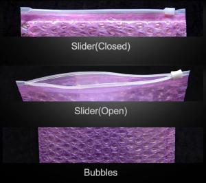 China Silver Cosmetic Zipper Bubble Bag Slider Padded Mailer wholesale