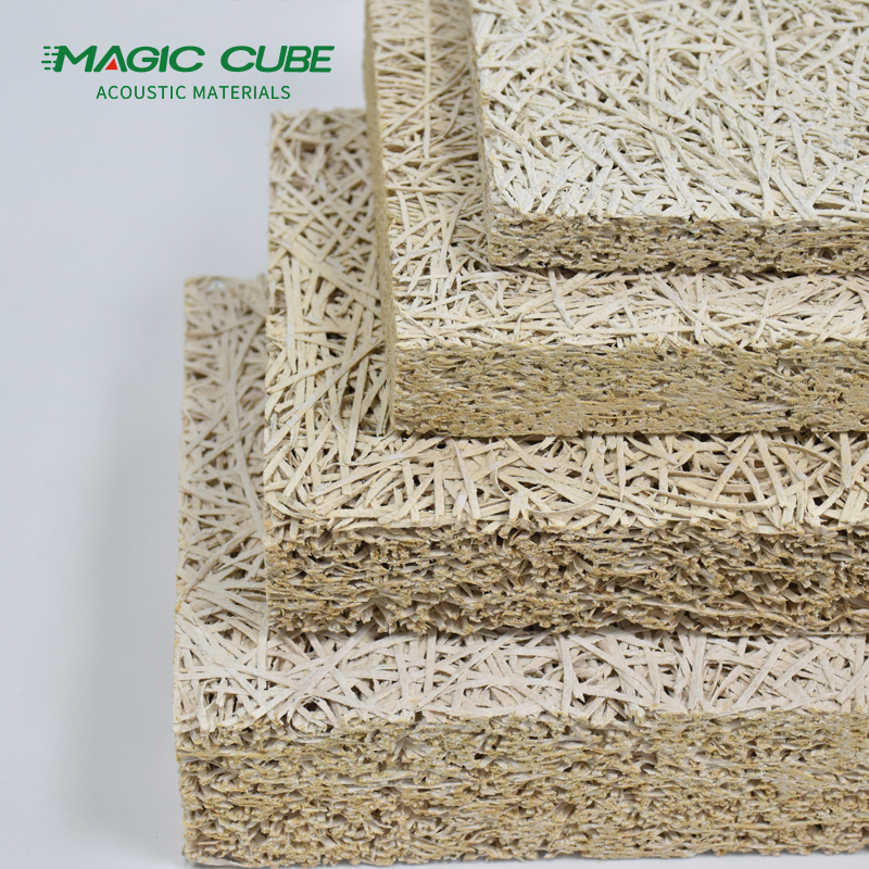 Rectangle Wood Wool Acoustic Panel 15mm Thickness For Acoustic Ceiling