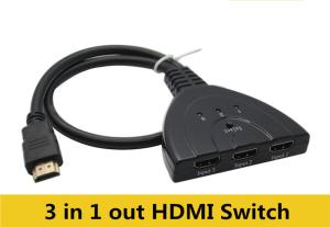 China 3 Port HDTV 1080P DVD 3D HDMI AUTO Switch Switcher Splitter Hub with Cable wholesale