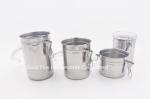 4pcs Household stainless steel canister set kitchen PP plastiic lid food bottle