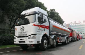 China FAW 8*4 Fuel Tanker Truck JM6 Model Used Oil Storage Tanks 31.5 Cubic 280hp LHD wholesale