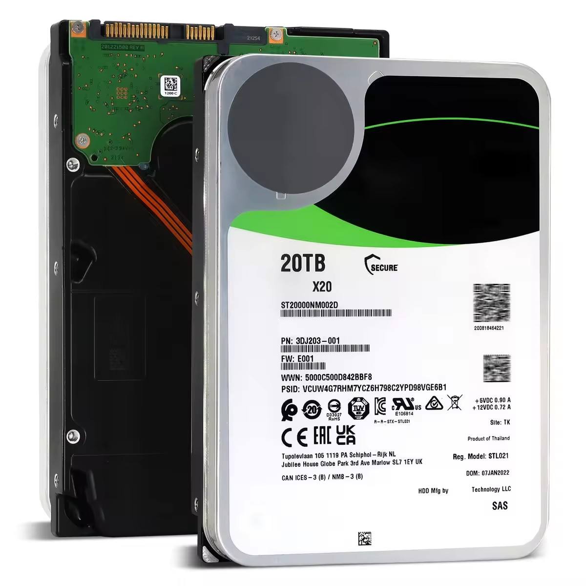 20TB Customized HDD X20 ST20000NM007D ST20000NM000D ST20000NM002D ST20000NM003D ST20000NM005D 7200Rpm 256MB SATA 3.5" Inch