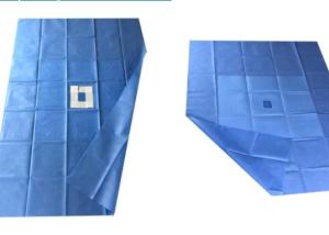 China Adhesive Sterile Fenestrated Surgical Drape Broad Spectrum Antimicrobial Properties wholesale