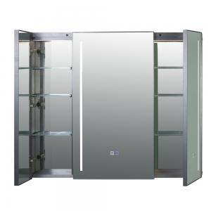 China OEM Aluminum Intelligent Defogging Led Mirror Cabinet Mirrors For Bathroom on sale