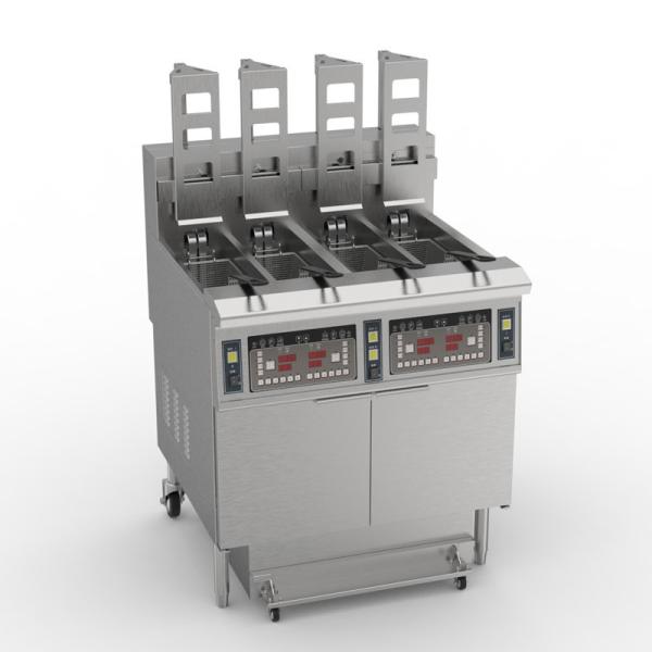 Auto Lift 4 pots 4 baskets Digital Computer Panel Electric open Fryer Commercial