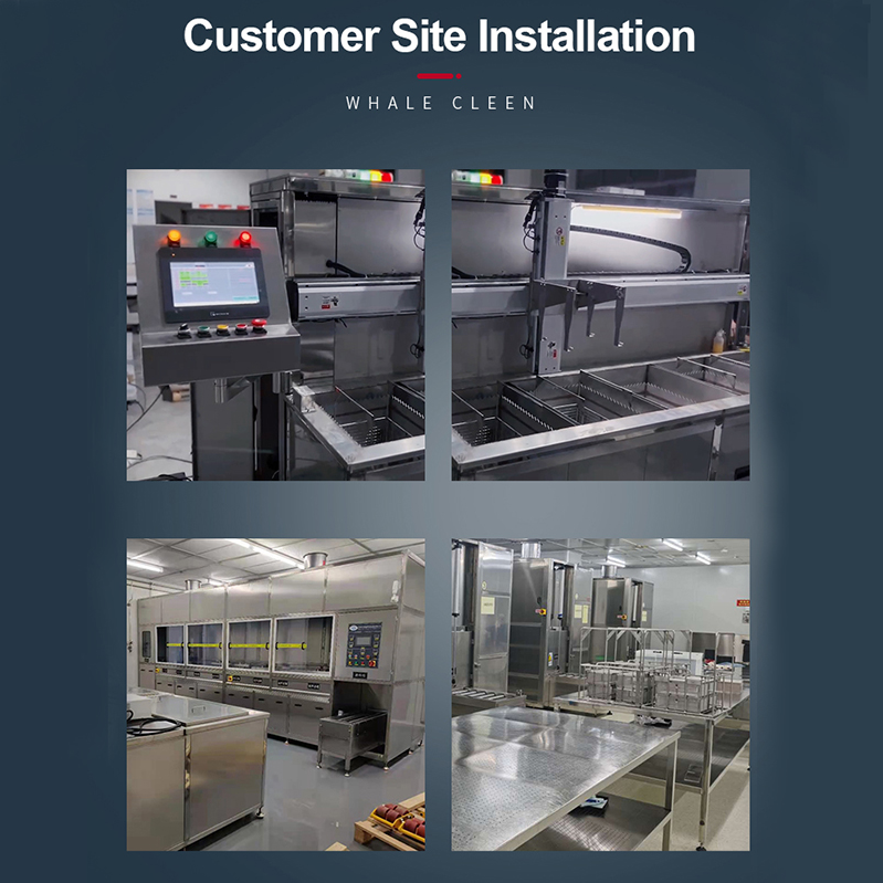 Three Tanks PLC Automatic Ultrasonic Cleaning Machine With Mechanical Robot Arm