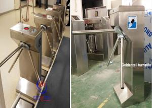 Double RFID Card Reader Tripod Turnstile Gate , entrance control solutions