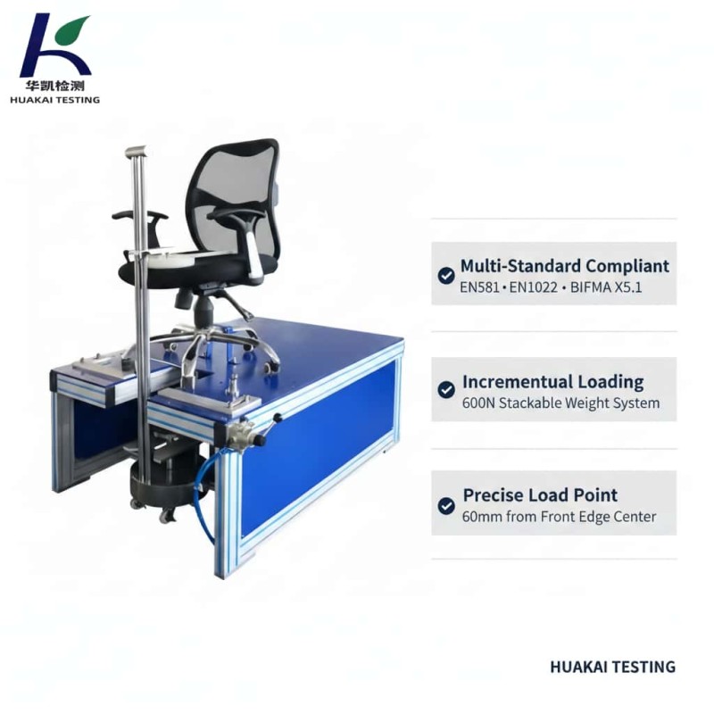 Office Chair Forward & Rear Stability Test Machine | Indoor Seating Stability Tester | BIFMA X5.1 Furniture Testing Instrument