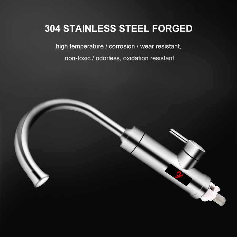 3000 Watt Digital Control Electric Faucet Anti Leakage 360 Degree Kitchen Tap EMC