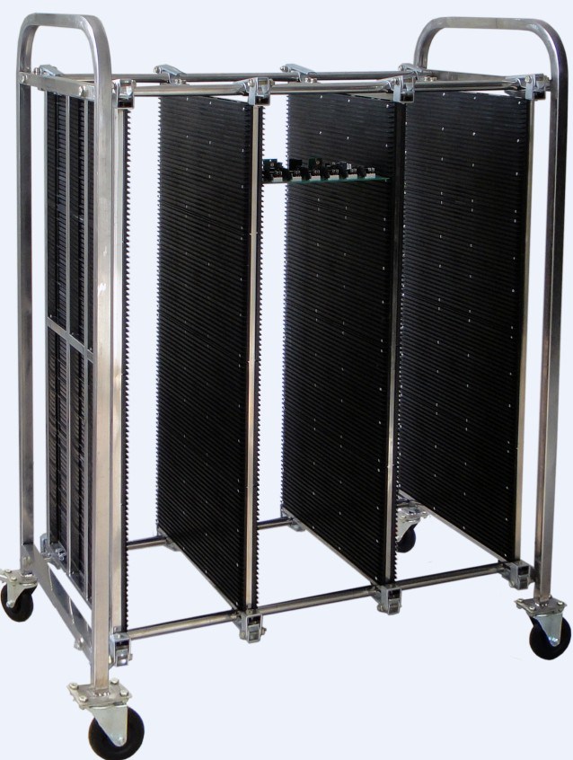 ESD Antistatic PCB Trolley Cart Heat Resistant PCB Circulation Cart For Assembly Industry